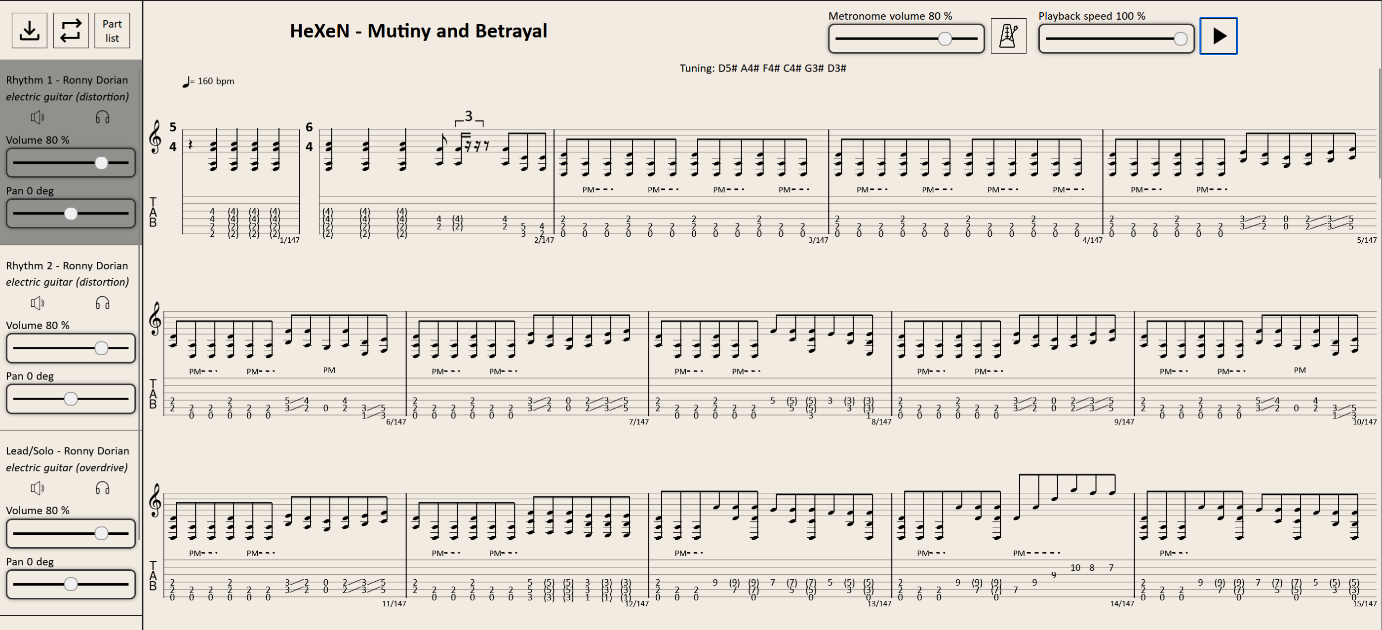 Musical sheet editor and player